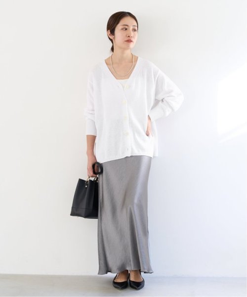 コットンナイロンテープヤーンカーディガン イエロー ベージュ 1/19 2/20 色あせ