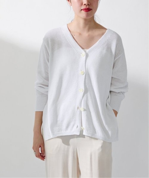 コットンナイロンテープヤーンカーディガン イエロー ベージュ 1/19 2/20 色あせ