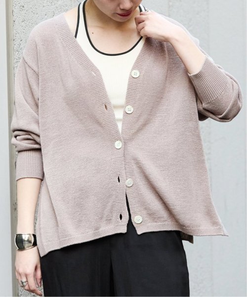 コットンナイロンテープヤーンカーディガン イエロー ベージュ 1/19 2/20 色あせ