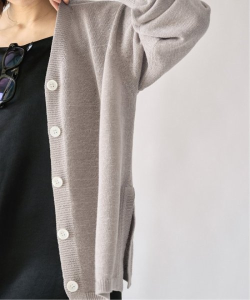 コットンナイロンテープヤーンカーディガン イエロー ベージュ 1/19 2/20 色あせ