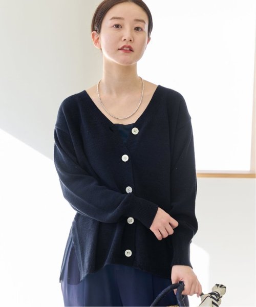 コットンナイロンテープヤーンカーディガン イエロー ベージュ 1/19 2/20 色あせ