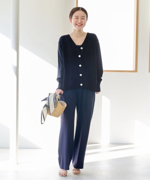 コットンナイロンテープヤーンカーディガン イエロー ベージュ 1/19 2/20 色あせ