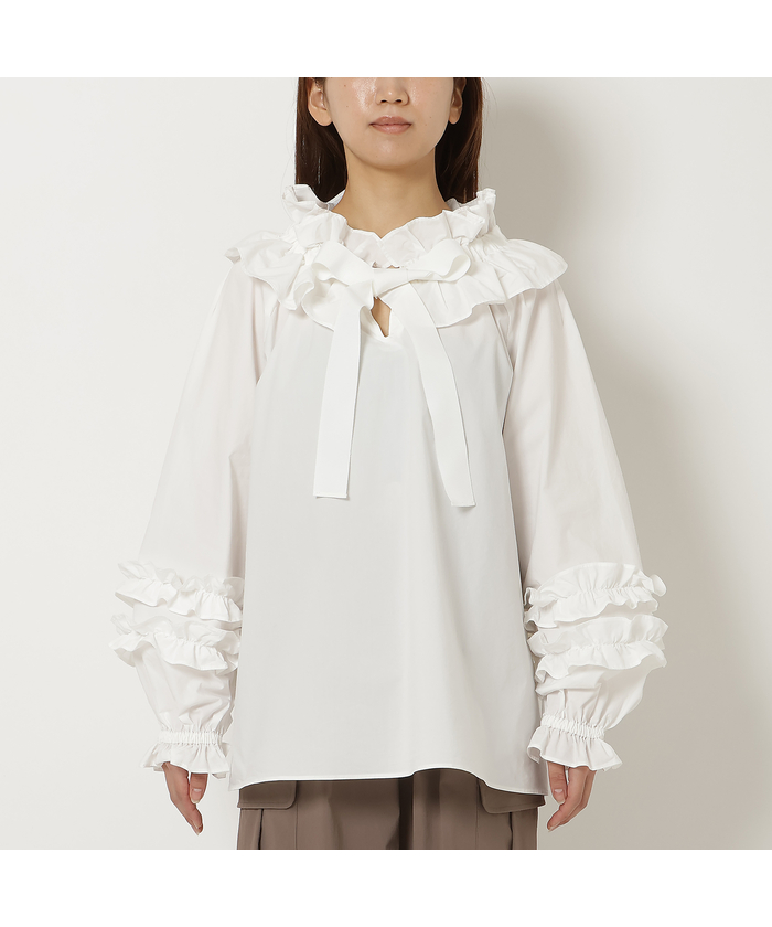 ローズティアラ RoseTiara フリルカラーブラウス(505873041)｜阪急