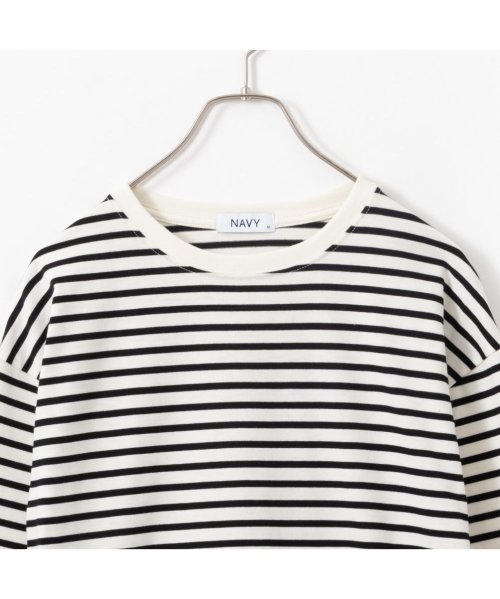 MAC HOUSE(women)(マックハウス（レディース）)/NAVY ネイビー ボーダー長袖Tシャツ 115426648/img13