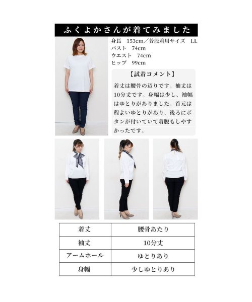 Sawa a la mode(サワアラモード)/レディース 大人 上品 大きめボウタイリボンのシャツブラウス/img30