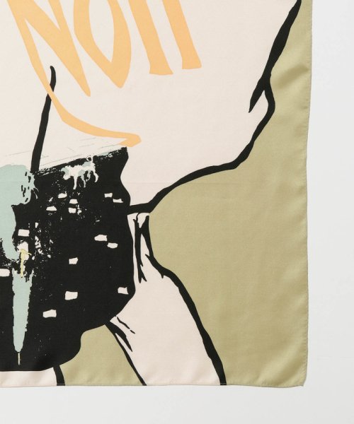 【24SS】ロートレックグラフィカルスカーフ【雑誌掲載】 ラベンダー系