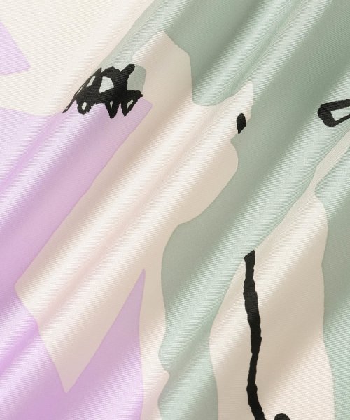 【24SS】ロートレックグラフィカルスカーフ【雑誌掲載】 ラベンダー系