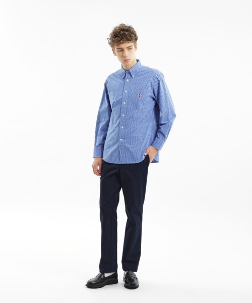 バッキンガムベア 長袖ボタンダウンシャツ 無地/チェック バッキンガムベア