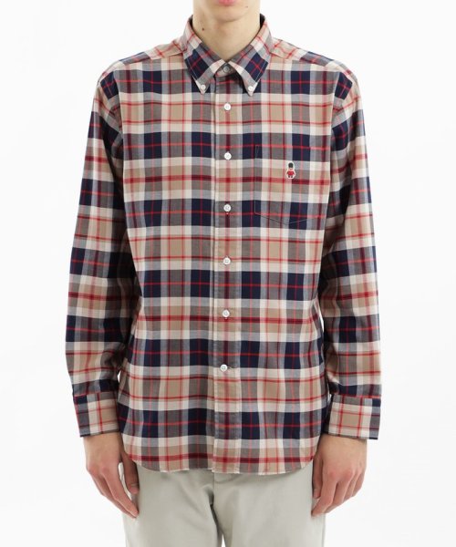 バッキンガムベア 長袖ボタンダウンシャツ 無地/チェック バッキンガムベア