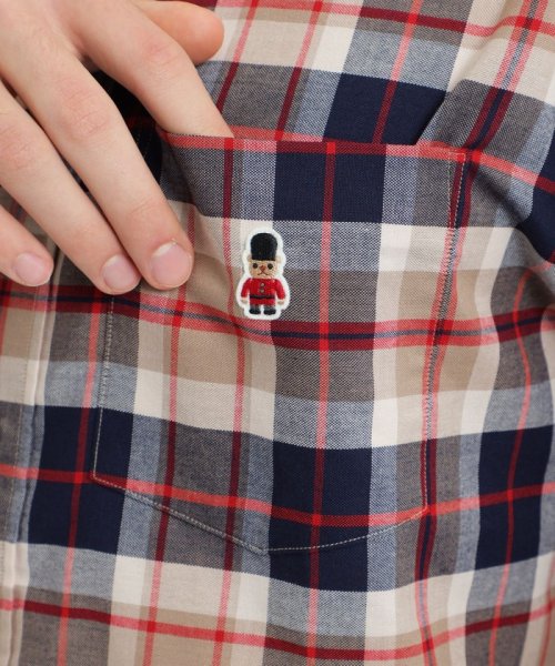 バッキンガムベア 長袖ボタンダウンシャツ 無地/チェック バッキンガムベア