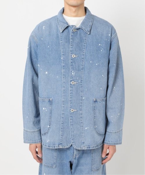 デニム カバーオール ブリーチ加工で雰囲気のある仕上がりとなっています 予めご了承ください