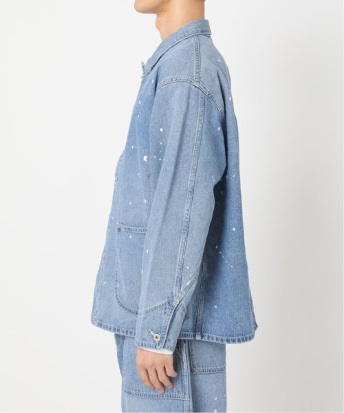 デニム カバーオール ブリーチ加工で雰囲気のある仕上がりとなっています 予めご了承ください