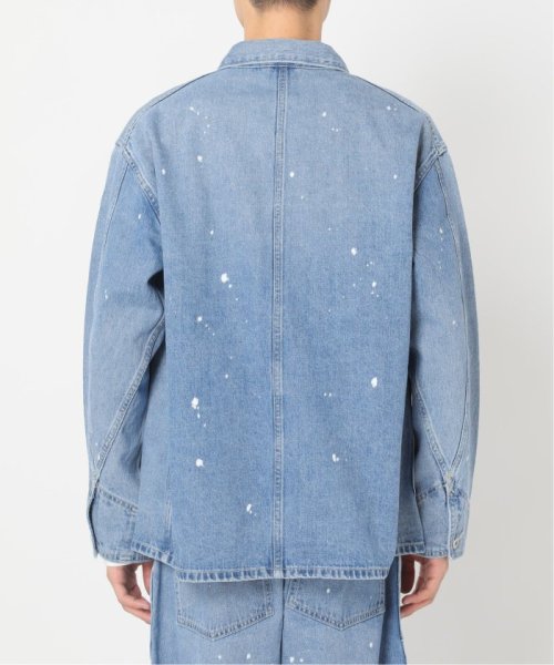 デニム カバーオール ブリーチ加工で雰囲気のある仕上がりとなっています 予めご了承ください