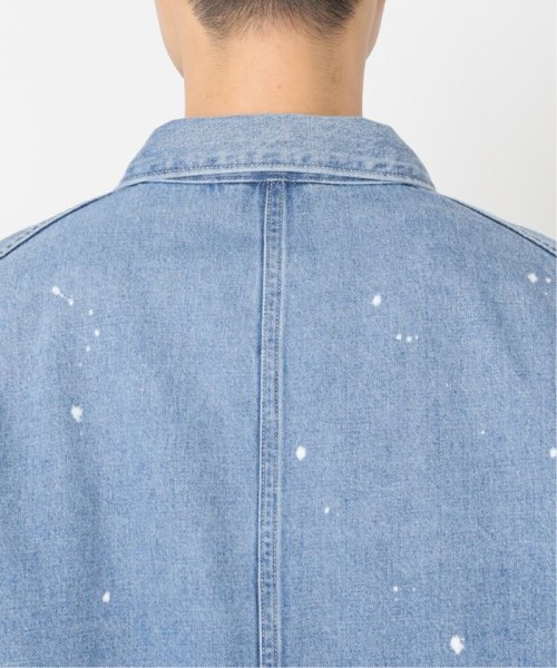 デニム カバーオール ブリーチ加工で雰囲気のある仕上がりとなっています 予めご了承ください