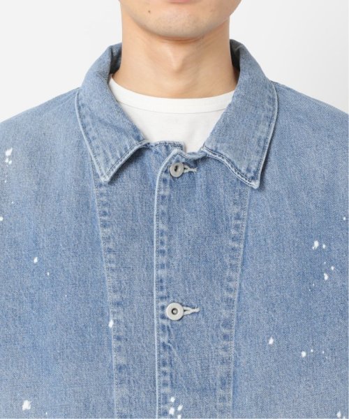 デニム カバーオール ブリーチ加工で雰囲気のある仕上がりとなっています 予めご了承ください