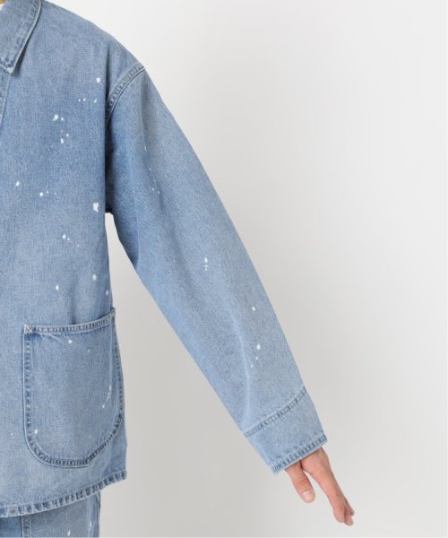 デニム カバーオール ブリーチ加工で雰囲気のある仕上がりとなっています 予めご了承ください