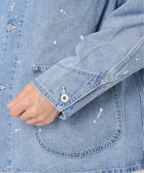 デニム カバーオール ブリーチ加工で雰囲気のある仕上がりとなっています 予めご了承ください