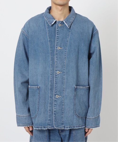 デニム カバーオール ブリーチ加工で雰囲気のある仕上がりとなっています 予めご了承ください