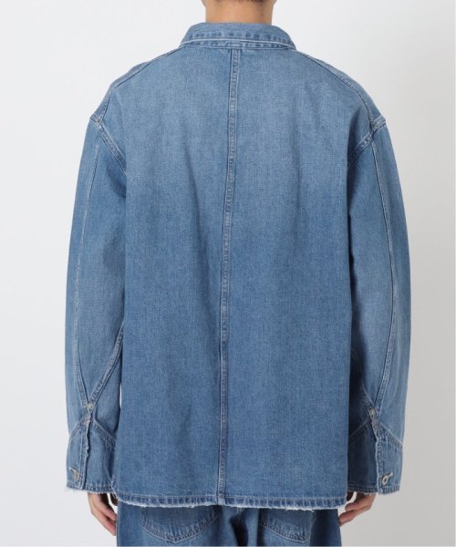 デニム カバーオール ブリーチ加工で雰囲気のある仕上がりとなっています 予めご了承ください