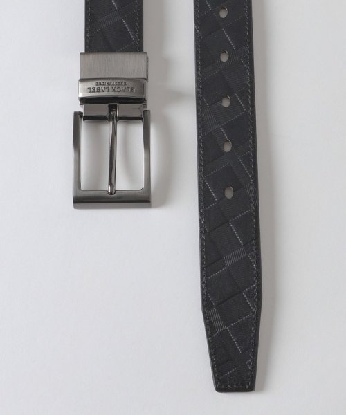 エンボスクレストブリッジチェックリバーシブルベルト 