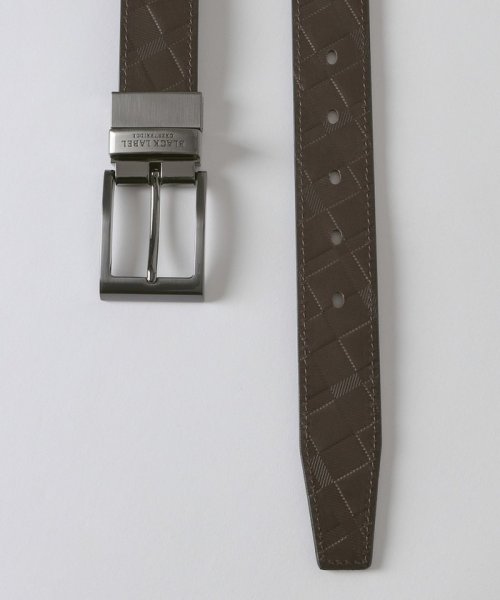 エンボスクレストブリッジチェックリバーシブルベルト 