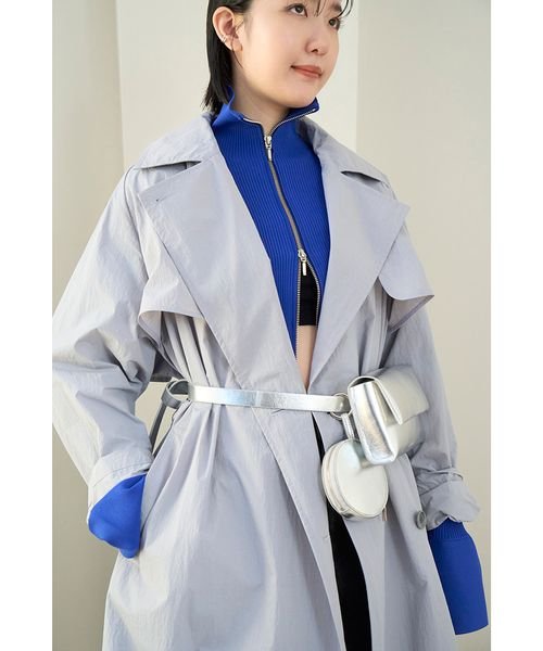 【emmi atelier】LENZING(TM) ECOVERO(TM)フロントジップカーディガン TM 予めご了承ください