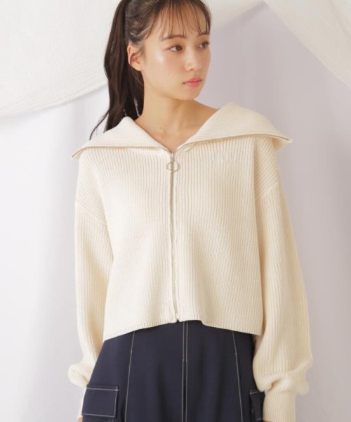 JILL by JILL STUART(ジル バイ ジル スチュアート)/◇ビックカラージップニットトップス/img10