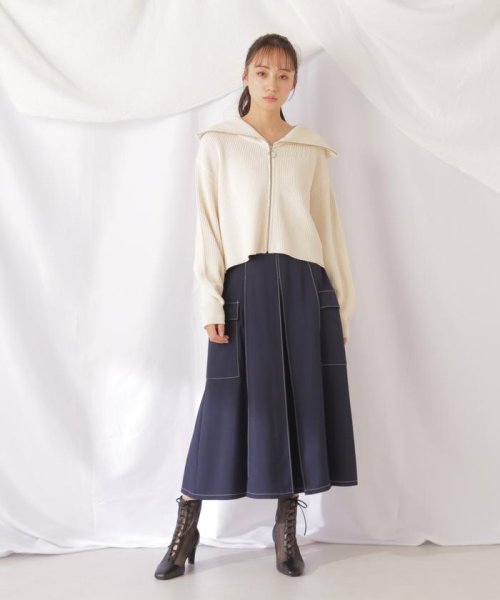 JILL by JILL STUART(ジル バイ ジル スチュアート)/◇ビックカラージップニットトップス/img11