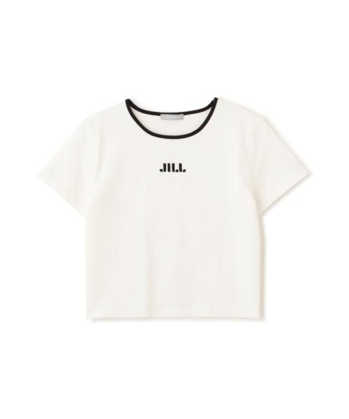 JILL by JILL STUART(ジル バイ ジル スチュアート)/◇オーガニックコットン　バイカラーシシュウロゴコンパクトＴシャ/img01