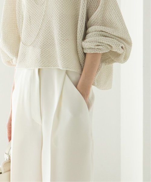 ドレープサテンダブルベルトハーフパンツ 