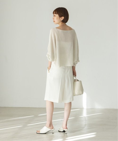 ドレープサテンダブルベルトハーフパンツ 