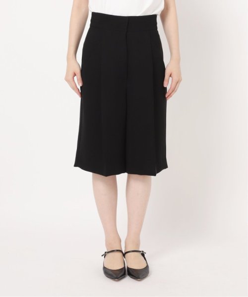 ドレープサテンダブルベルトハーフパンツ 