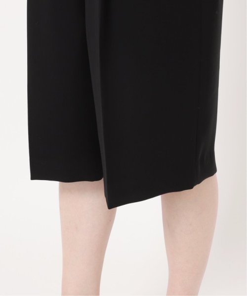 ドレープサテンダブルベルトハーフパンツ 