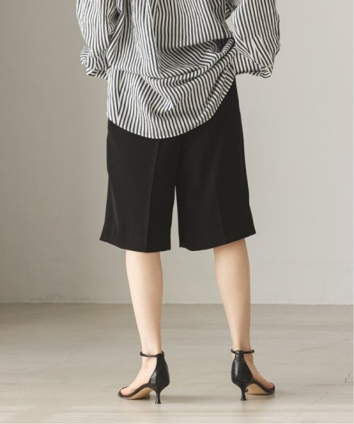 ドレープサテンダブルベルトハーフパンツ 