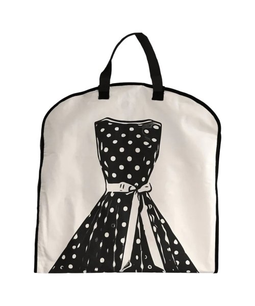 Bag-all(バッグオール)/ バッグオール Bag－all ガーメントバッグ ドレスバッグ カバー 衣装 収納袋 レディース 折り畳み POLKADOT GARMENT BAG クリーム/img05