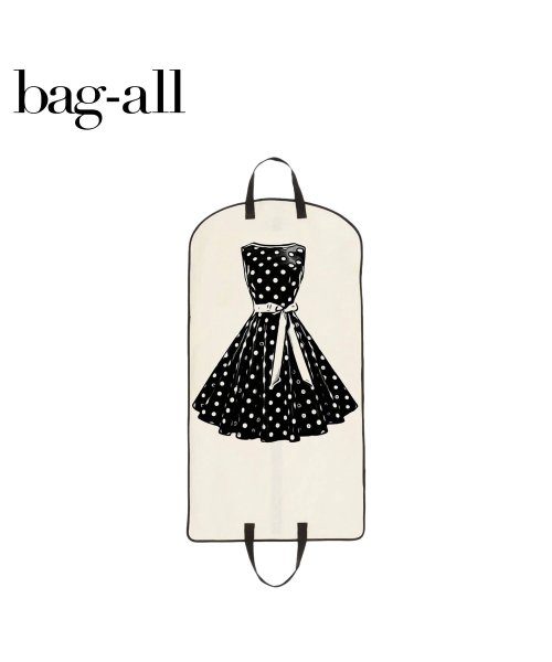 Bag-all(バッグオール)/ バッグオール Bag－all ガーメントバッグ ドレスバッグ カバー 衣装 収納袋 レディース 折り畳み POLKADOT GARMENT BAG クリーム/img07