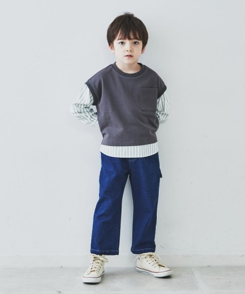 THE SHOP TK（KID）(ザ　ショップ　ティーケー（キッズ）)/【110－150】ストレッチデニムペインターパンツ/img03