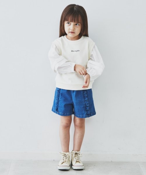 THE SHOP TK（KID）(ザ　ショップ　ティーケー（キッズ）)/【110－150】フリルキュロットパンツ/img01