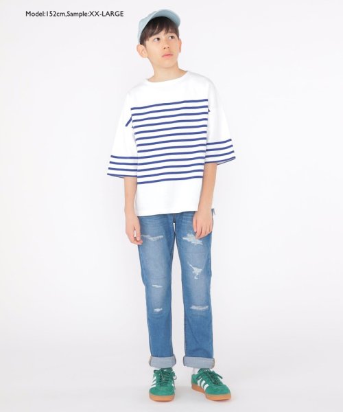 SHIPS KIDS(シップスキッズ)/SHIPS KIDS:100～170cm / パネル ボーダー 半袖 TEE/img37