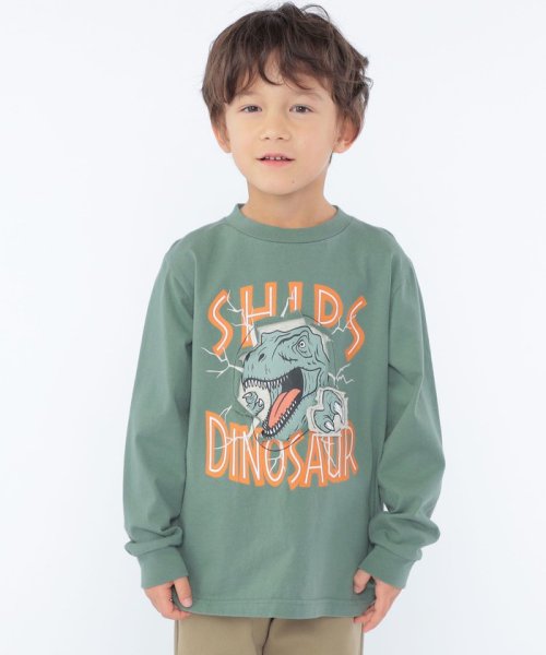 SHIPS KIDS(シップスキッズ)/SHIPS KIDS:100～130cm / 恐竜 プリント 長袖 TEE/img20