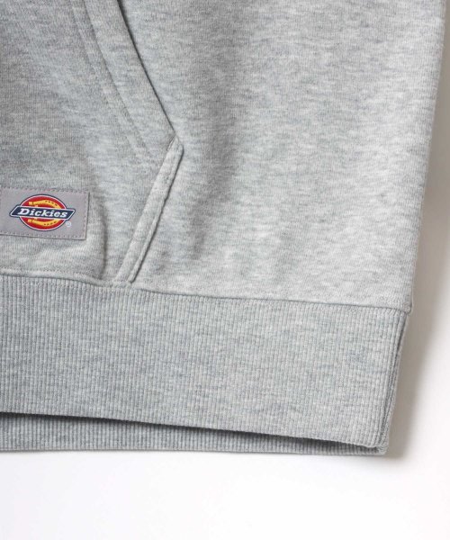 LAZAR(ラザル)/【Lazar】Dickies/ディッキーズ 別注 オーバーサイズ 裏起毛 ミニロゴワッペン ワンポイント刺繍 スウェット ジップアップパーカー/長袖 トップス /img04