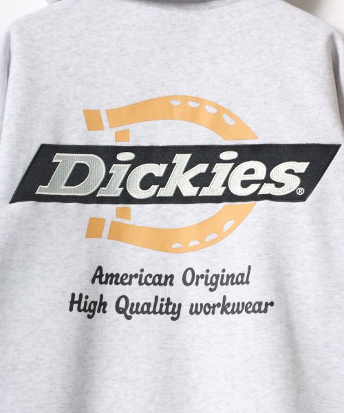 LAZAR(ラザル)/【Lazar】Dickies/ディッキーズ 別注 オーバーサイズ 裏起毛 ロゴ バックプリント ワンポイント刺繍 スウェット ジップアップパーカー/長袖 トップ/img07