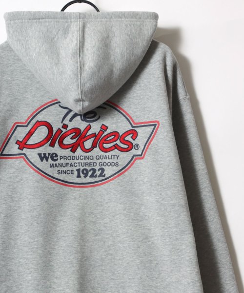 LAZAR(ラザル)/【Lazar】Dickies/ディッキーズ 別注 オーバーサイズ 裏起毛 ロゴ バックプリント ワンポイント刺繍 スウェット ジップアップパーカー/長袖 トップ/img33