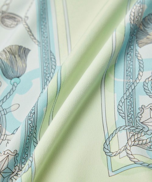 【洗える】ヴィンテージスカーフプリントカーディガン【セットアップ対応】 品番 GGM24020