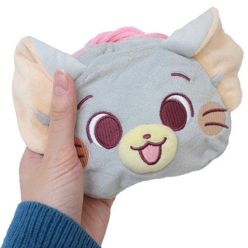 トムとジェリー 巾着袋 ぬいぐるみきんちゃく とむとじぇりーごっこ ひらがな たふぃー ワーナーブラザース ティーズファクトリー きんちゃくポーチ 小物入れ キ