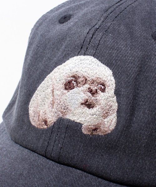 GLOSTER(GLOSTER)/【GLOSTER/グロスター】WASHED DOG embroidery CAP キャップ 刺繍/img04