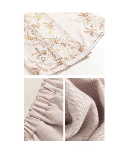 Sawa a la mode(サワアラモード)/レディース 大人 モード 繊細な刺繍で華やぎ添える花柄ワイドパンツ/img23