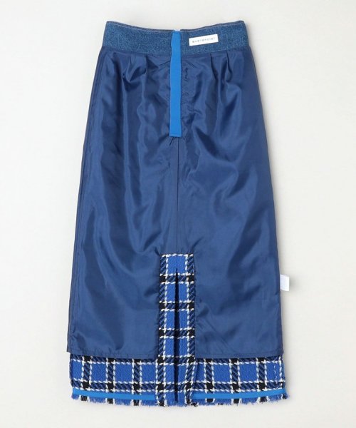quaranciel(カランシエル)/quaranciel: ブルー ツイード チェック Iライン スカート（セットアップ対応）/img14