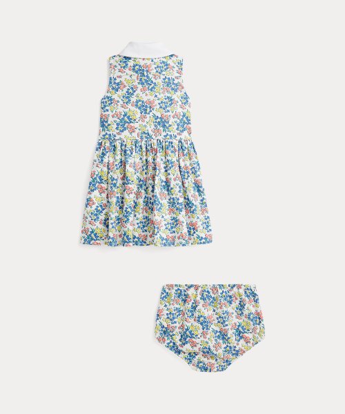 (ベビー)フローラル オックスフォード シャツドレス & ブルマー オックスフォード シャツドレス フレアのシルエット 本体：綿 100％