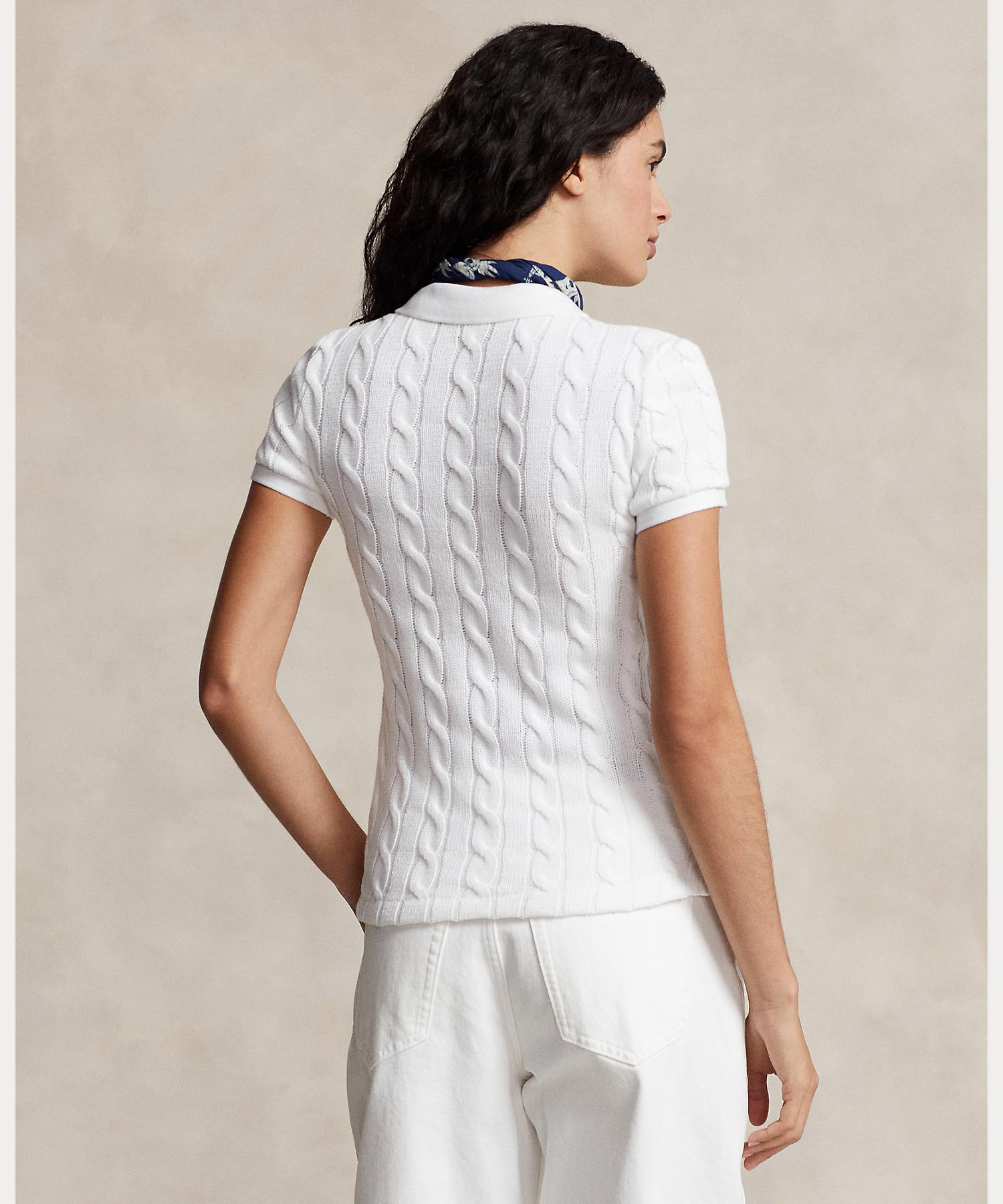 ケーブルニット ポロシャツ 低 価格